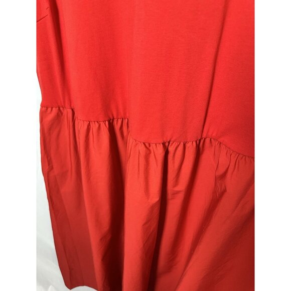 Women's Maxi A-Line Dress - A New Day Red Mock Sleeveless New Plus Size 3X - Picture 5 of 13